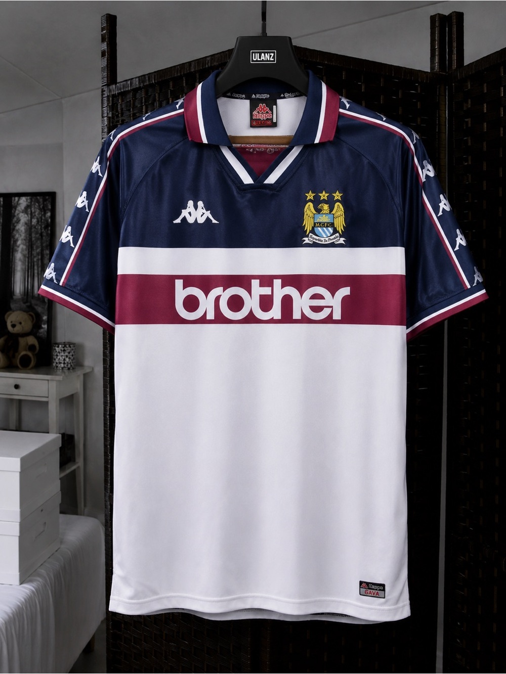 Manchester City Kappa 97-99 Retro Away Soccer Jersey